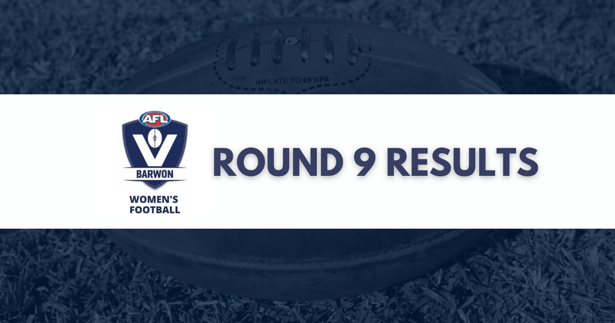 AFL Barwon Women’s Football Round 9 Results