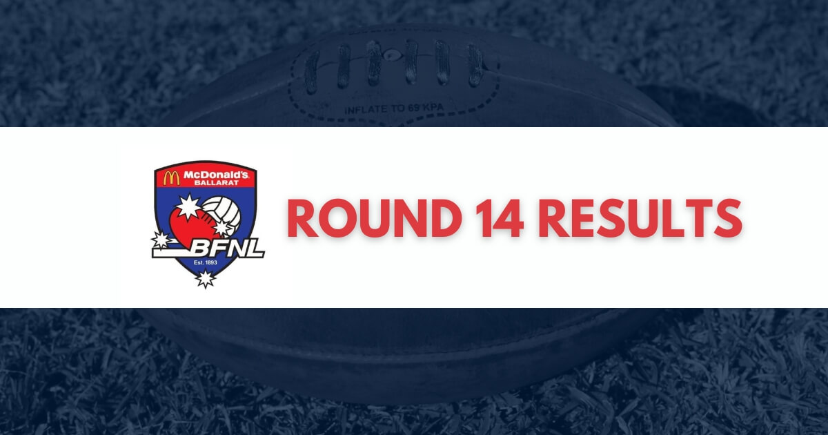Ballarat Football Netball League Round 14 Results