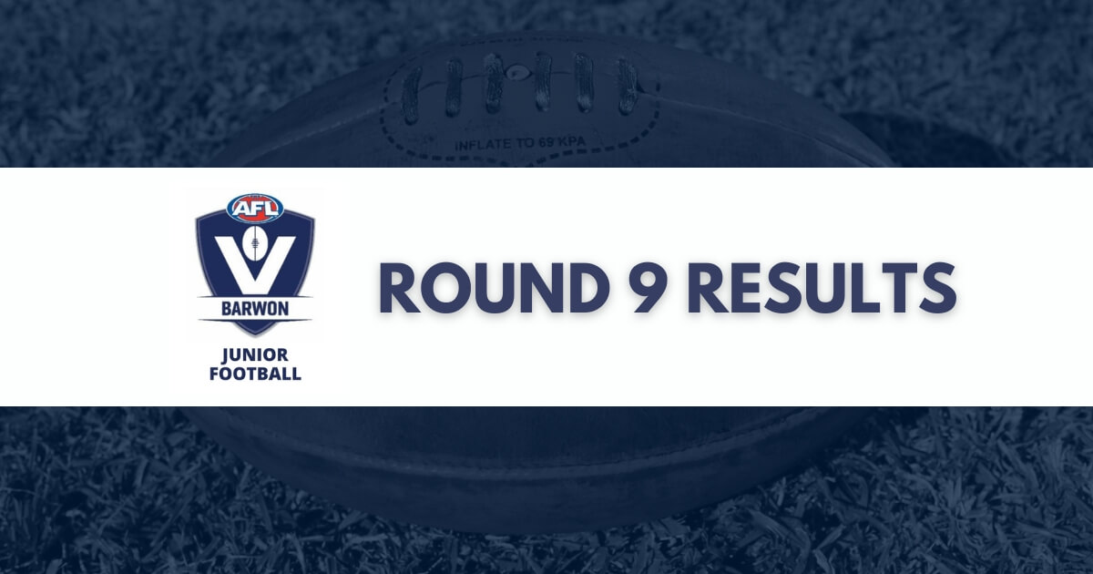 AFL Barwon Junior Football Round 9 Results