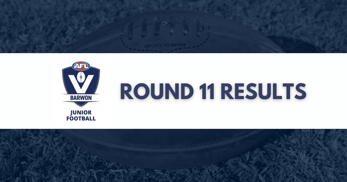AFL Barwon Junior Football Round 11 Results