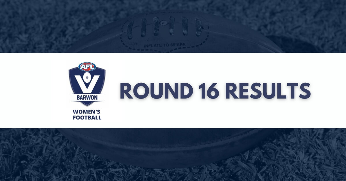 AFL Barwon Women’s Football Round 16 Results
