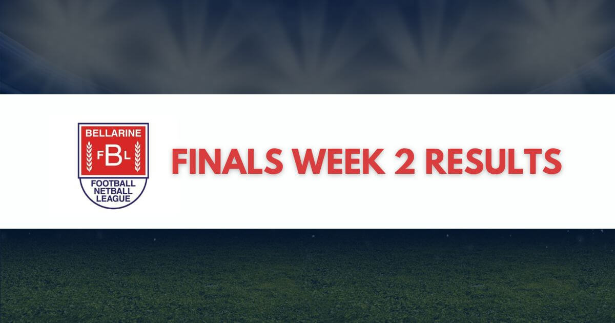 Bellarine Football Netball League Finals week 2 Results