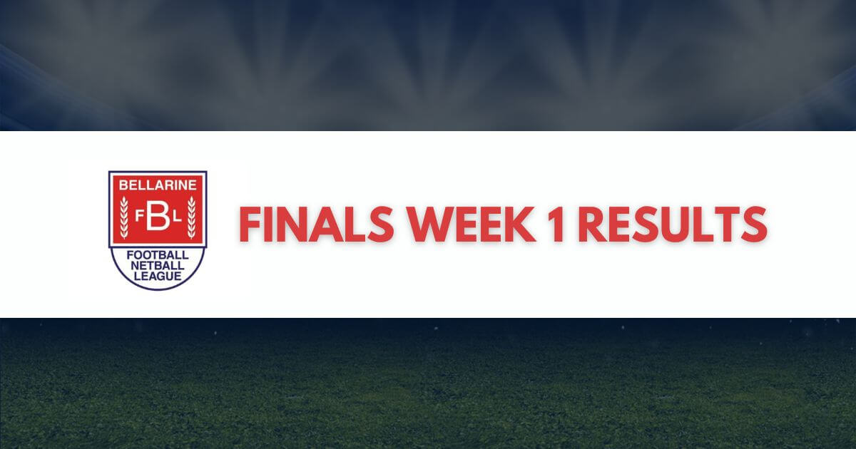 Bellarine Football Netball League Finals Week 1 Results
