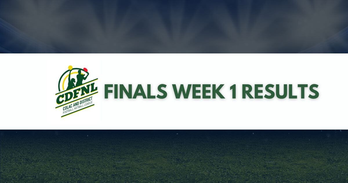 Colac & District Football Netball League Finals Week 1 Results