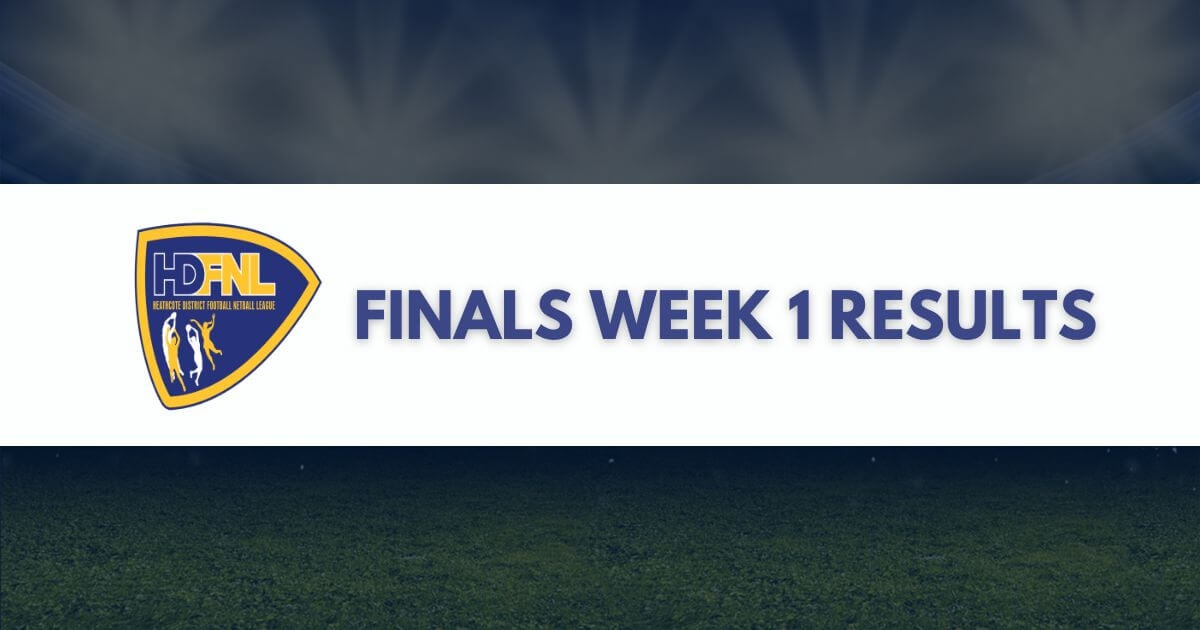 Heathcote District Football League Finals Week 1 Results