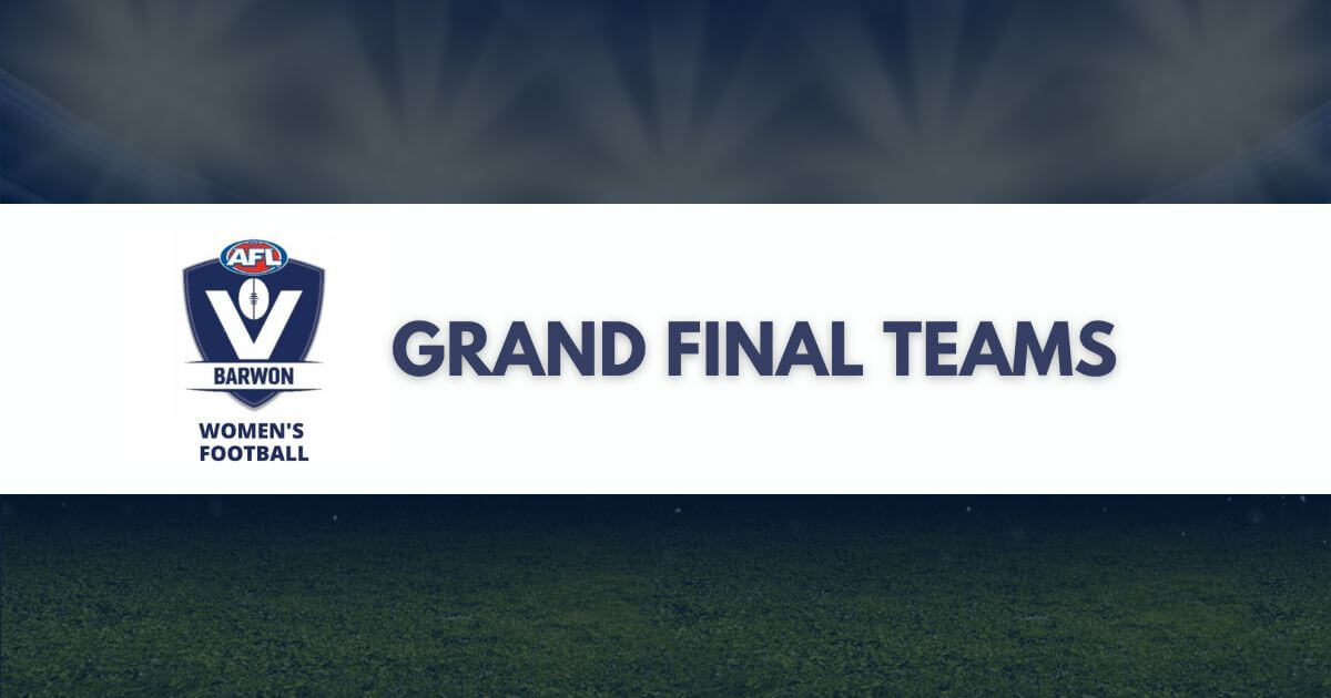 AFL Barwon Women’s Football Grand Final Teams