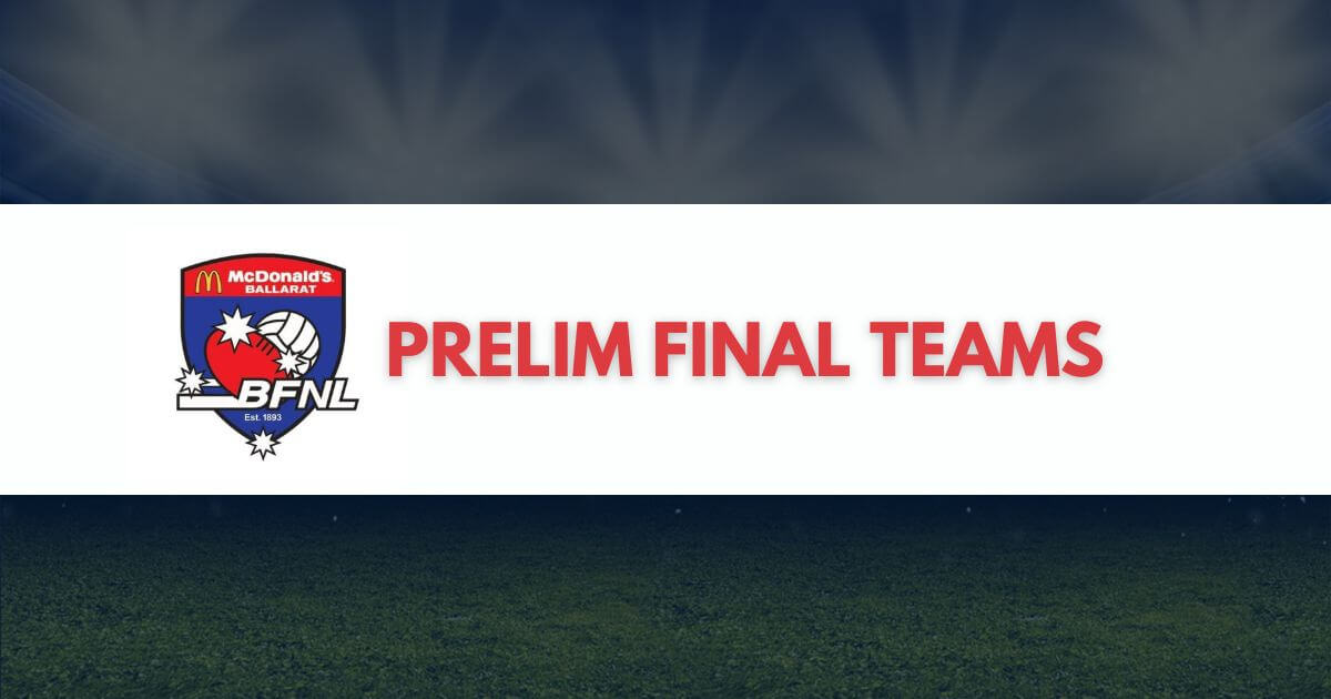 Ballarat Football Netball League Prelim Final Teams