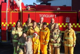 Santa Surf Coast fire trucks