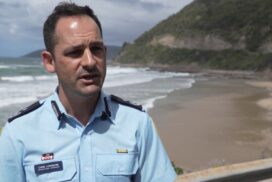 Chris Longmore from Vic SES speaks in SES video footage during vehicle recovery at Wye River.