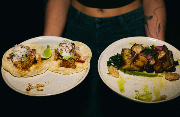 El Santo de los Tacos co-owner Bek Lah has made more than 70 pieces of serving ware for the restaurant. Photo: supplied.