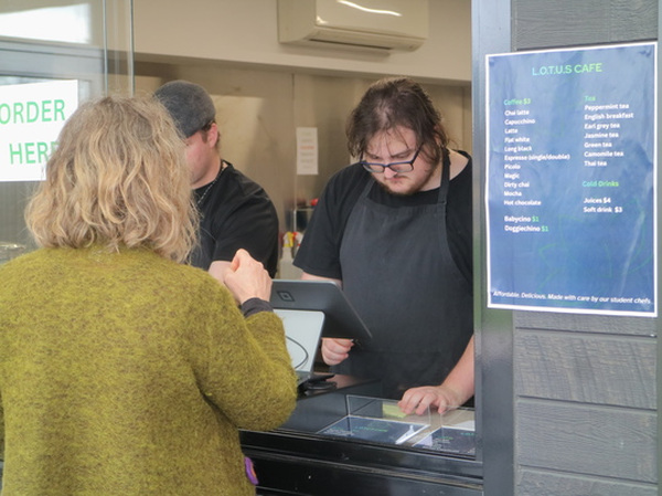 Students in Cloverdale's Learn Local ready for hospitality course run the Lotus Cafe. Photo: Tahlia Sinclair.