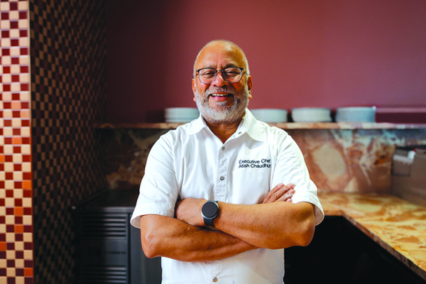 ***please hero this image*** Sociali and Skyline Bar executive chef Atish Chaudhari brings decades of kitchen experience to Geelong. Photo: Paul Bamford.