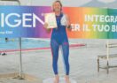 Marathon swim victory