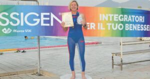 Marathon swim victory