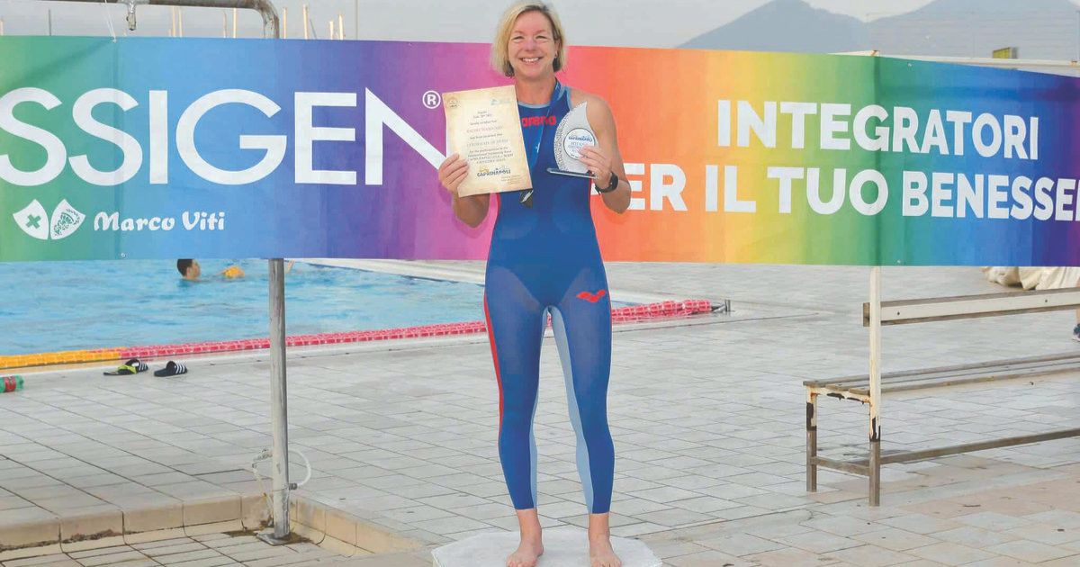 Marathon swim victory