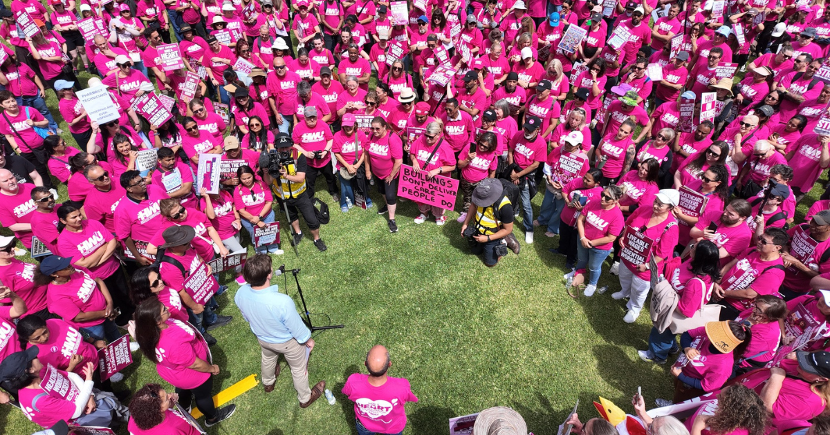 Geelong Health Workers Union members strike