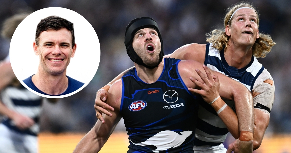 Geelong inconsistency gap highlighted as Sam De Koning contests Tristan Xerri in Round 8 clash