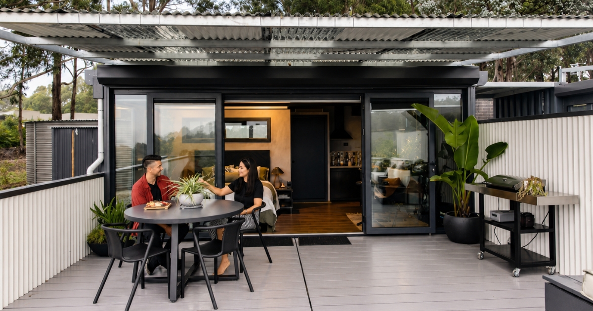 Shipping container homes in Victoria near the Great Ocean Road