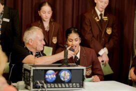 Girton students contact astronaut