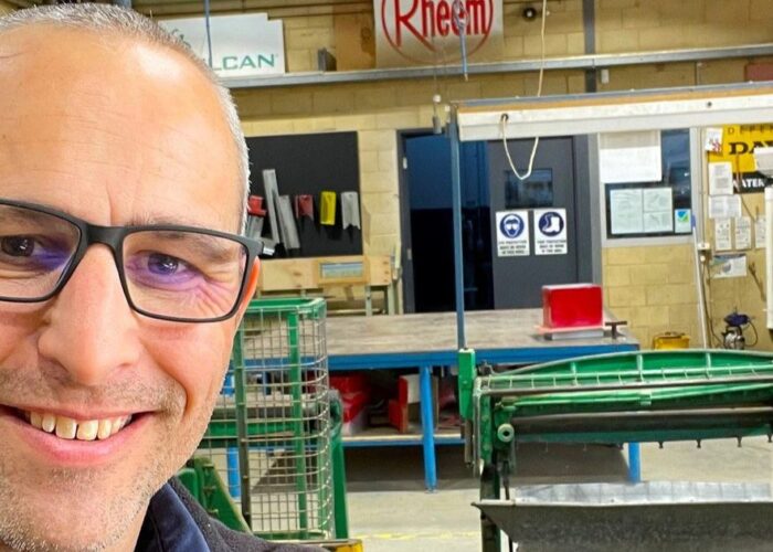 Mature-age plumbing apprentice