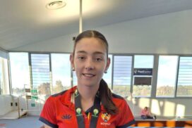 Skye Wilson bowls