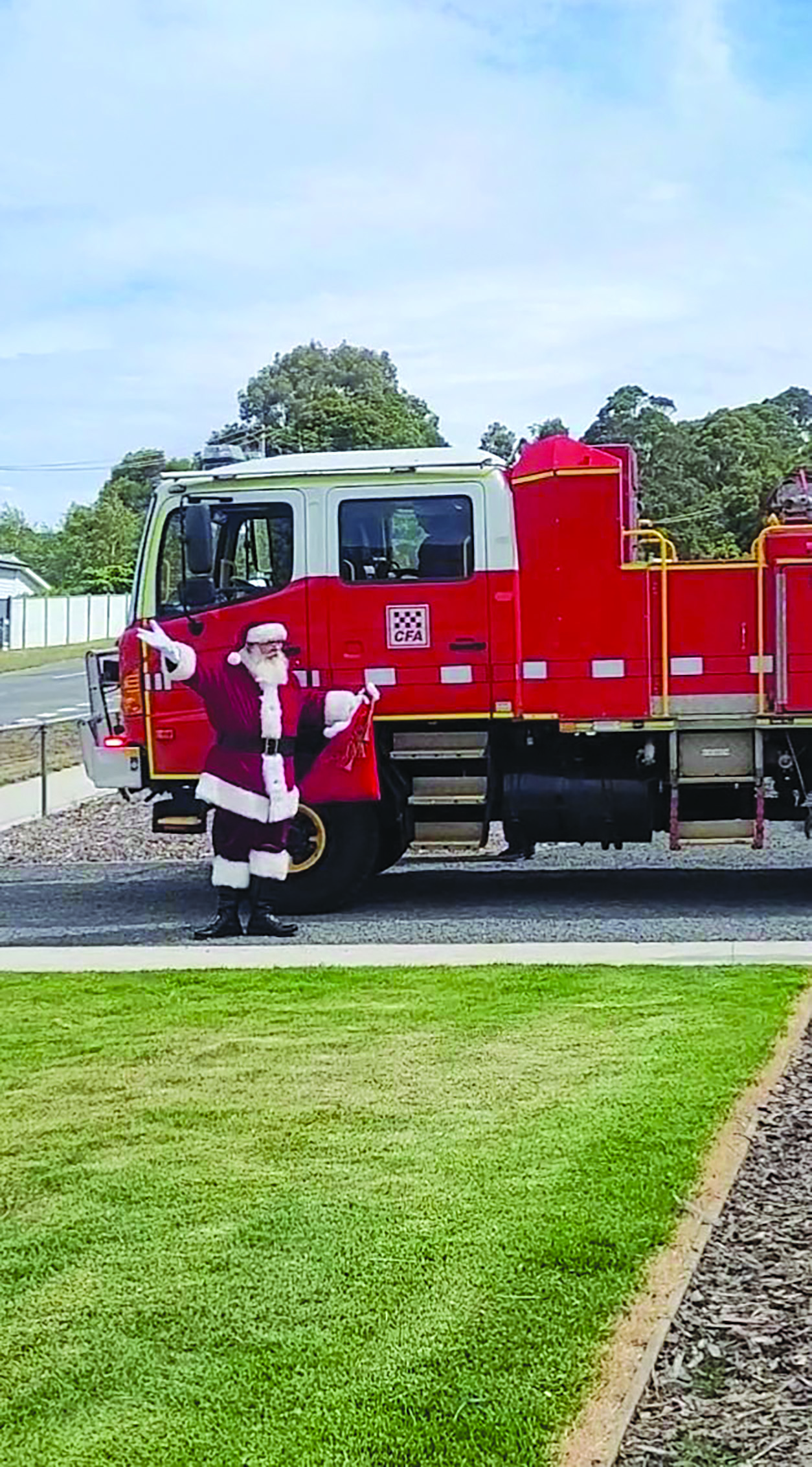 Santa makes his entrance last year.