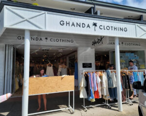 The Ghanda Clothing store in Byron Bay is located at Shop 3, 8 Lawson Street.