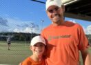 Father and son tennis
