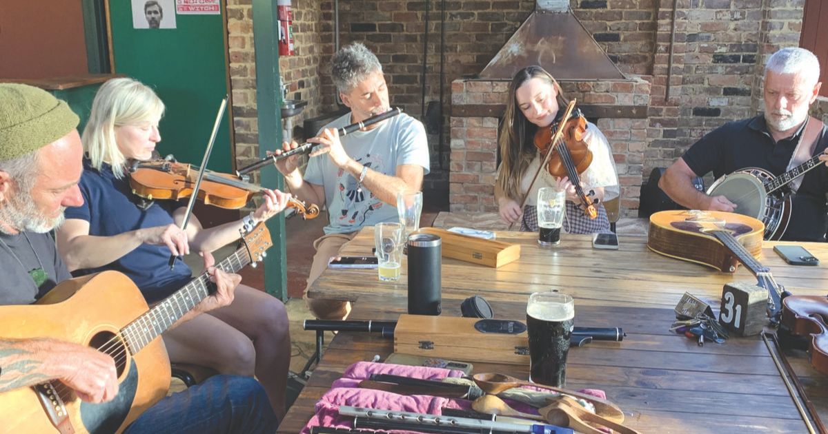 Irish folk music jam