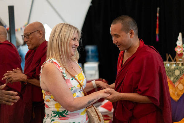 Visitors have the opportunity to meet the Tibetan monks. Photo: Crystal Castle.