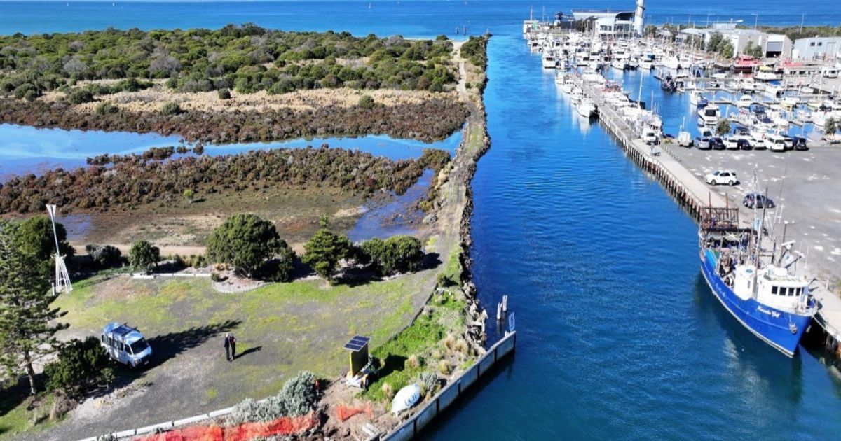 Queenscliff Creek rock embankment
