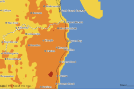 Map shows severe and extreme heatwave conditions forecast for Thursday. Image: SUPPLIED