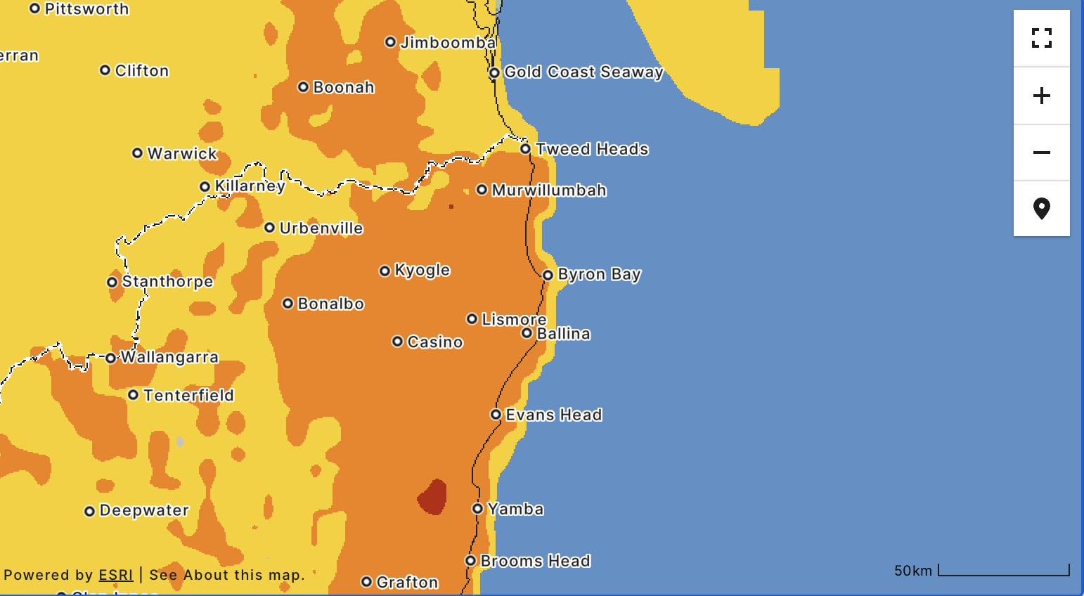 Map shows severe and extreme heatwave conditions forecast for Thursday. Image: SUPPLIED