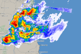 A dangerous thunderstorm has hit the Northern Rivers, with a warning in place at 3:41pm on Monday 24 November 2025