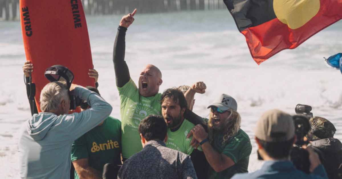 Joel Taylor surfing