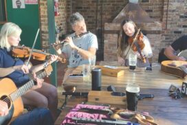 Irish folk music jam