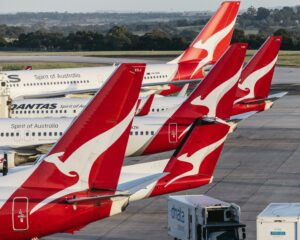 More aircraft sit on the tarmac as airlines cut domestic services and rising fuel costs drive fare increases. Photo: Josh Withers.