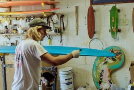 Hand-shaped surfboards