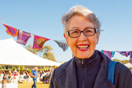 Former Lismore mayor Jenny Dowell at the Byron Writers Festival. Photo: LYN McCARTHY