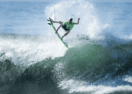Dane Henry surfing