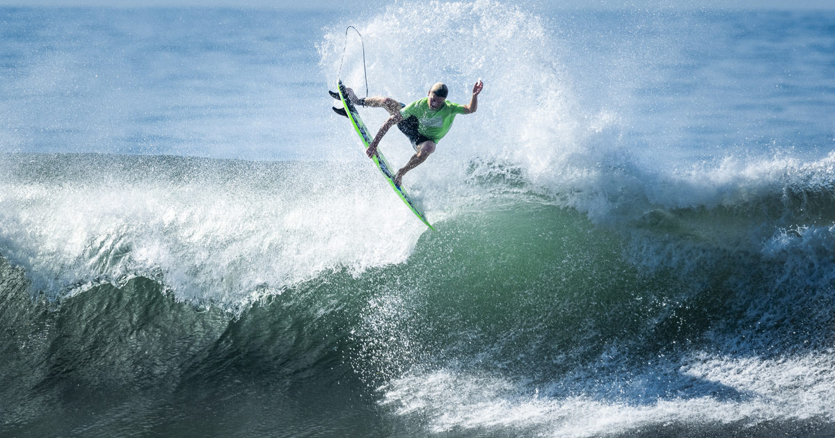 Dane Henry surfing