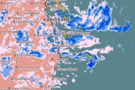 aBureau of Meteorology weather radar shows widespread rainfall across the Northern Rivers at 2.03pm on Friday. Photo: SUPPLIED