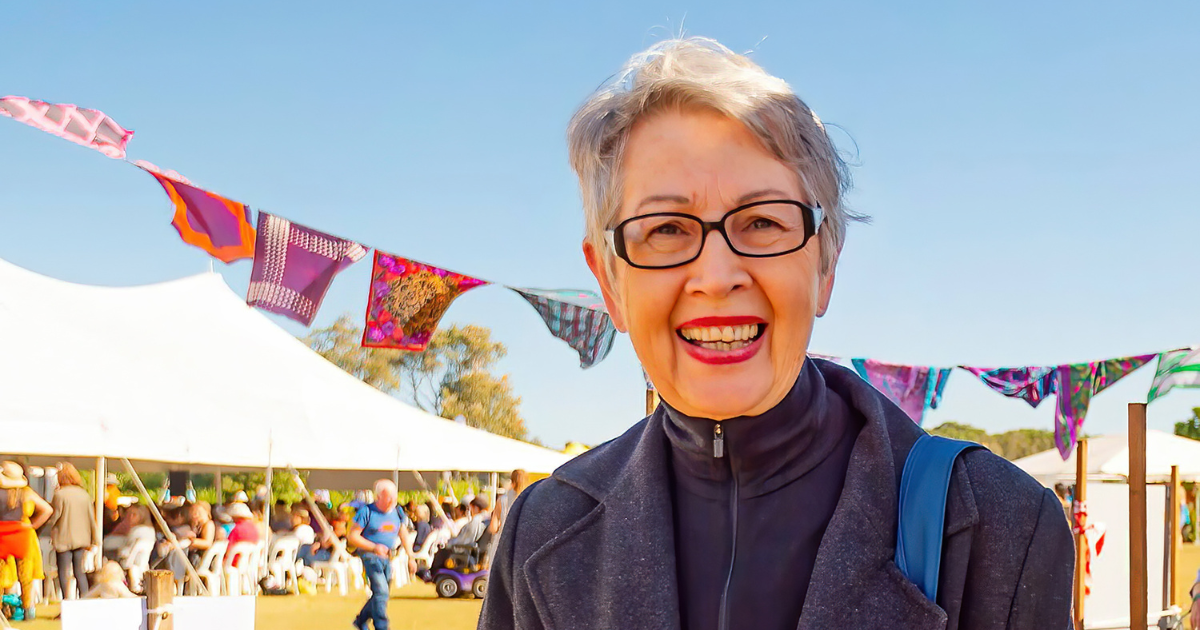 Former Lismore mayor Jenny Dowell at the Byron Writers Festival. Photo: LYN McCARTHY