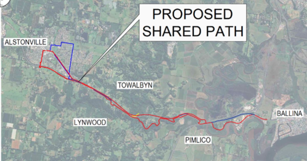 Alstonville Ballina shared path