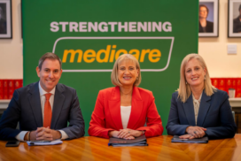 From left to right: Treasurer Jim Chalmers, Justine Elliot MP and Minister for Finance Katy Gallagher. Photo: Supplied by Justine Elliot’s office.
