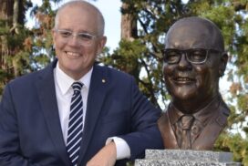 Scott Morrison bust Ballarat